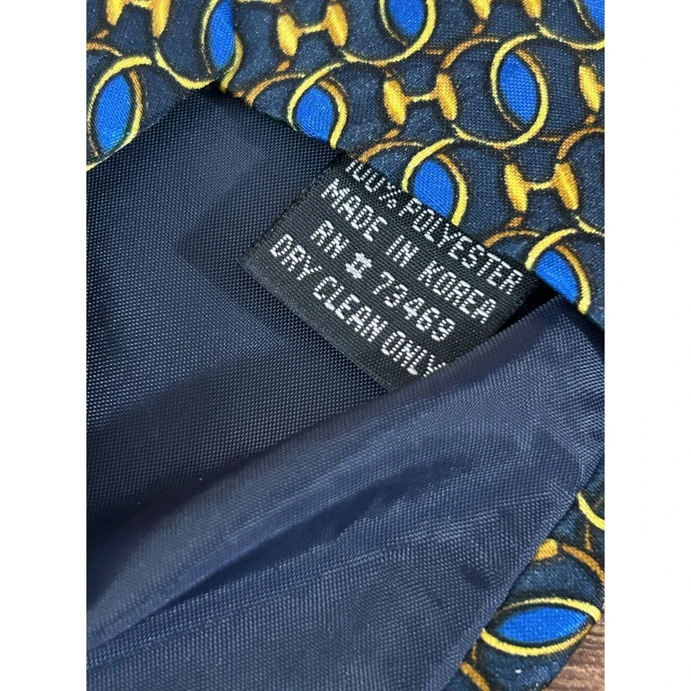 Vintage 1994 Looney Tunes Mania Tie Mens‎ Navy Blue Gold Bugs Bunny Taz Daffy